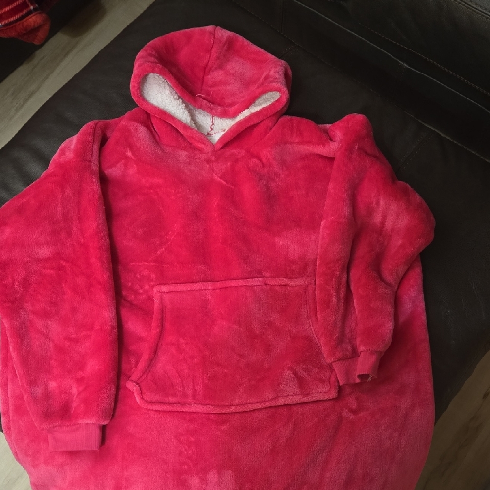 Cozy Pink Hooded Blanket Hoodie